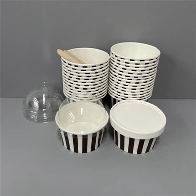 6 unssin jäätelökuppi kannella